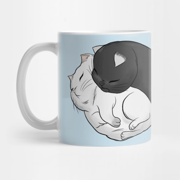 Cit Cat (YinYAng cats cute) by Elsieartwork